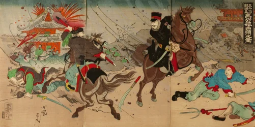 Illustration of Capture of Bak Castle on Taiwan Islands